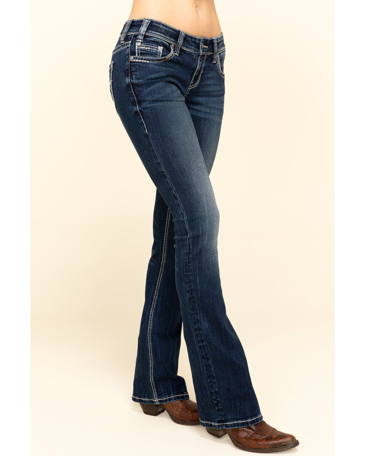 ladies low rise bootcut jeans