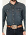 Image #3 - Cody James Men's Medium Wash Denim Long Sleeve Pearl Snap Western Shirt, Medium Wash, hi-res