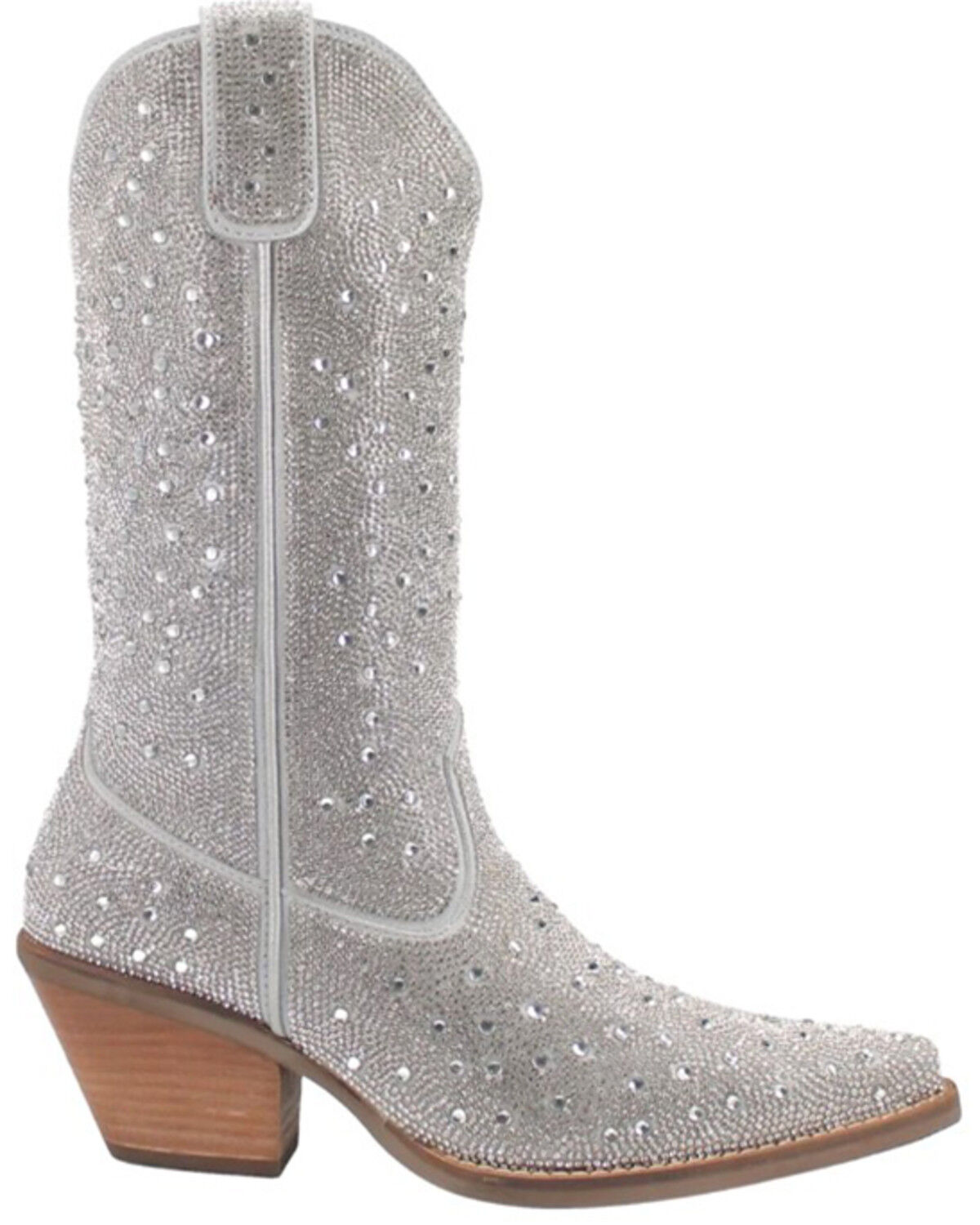 Image #2 - Dingo Women's Silver Dollar Western Boots - Snip Toe, Silver, hi-res