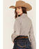 Image #4 - Cinch Women's Medallion Print Long Sleeve Button-Down Stretch Western Shirt, Light Purple, hi-res