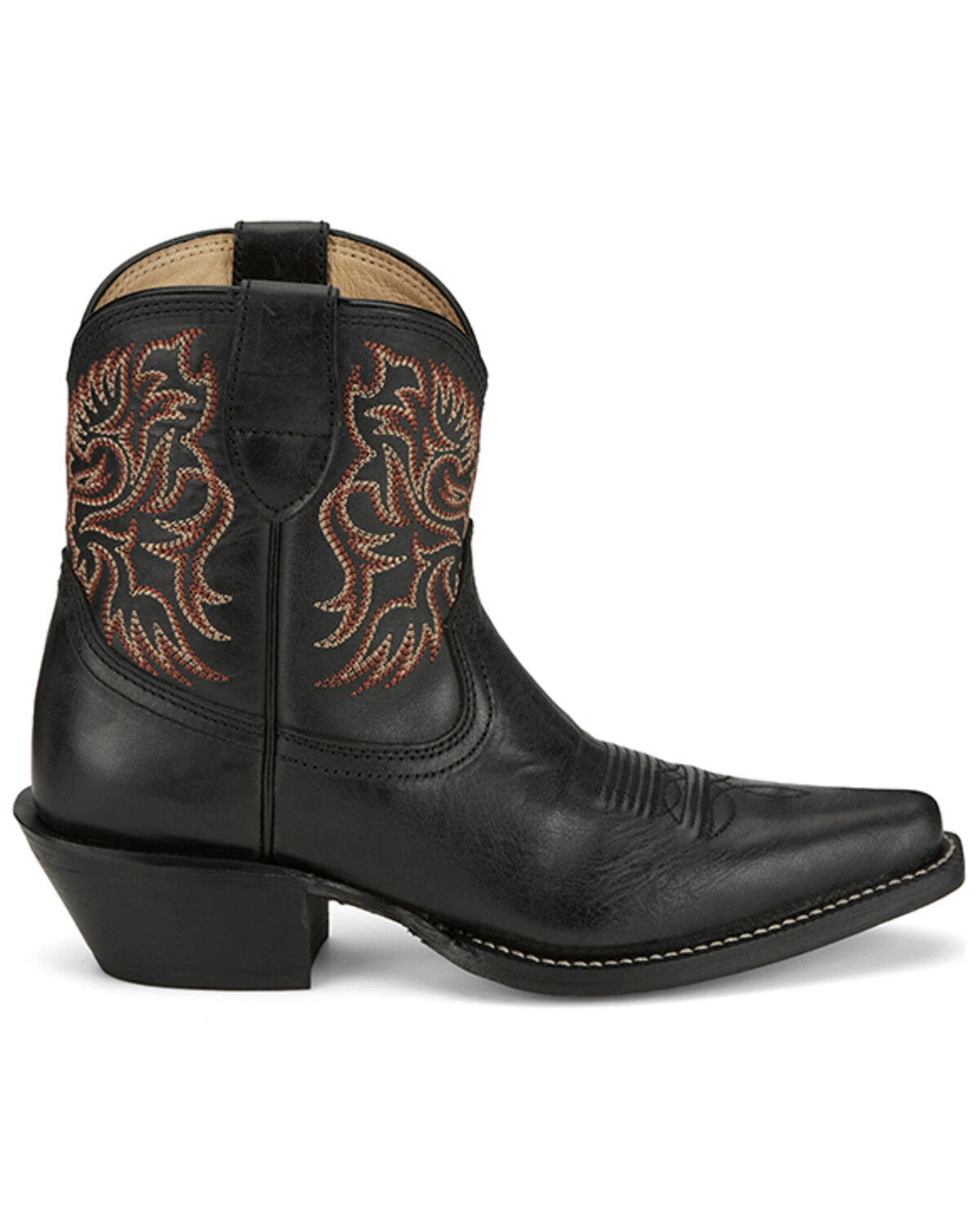Image #2 - Tony Lama Isabella Western Booties - Snip Toe, Black, hi-res