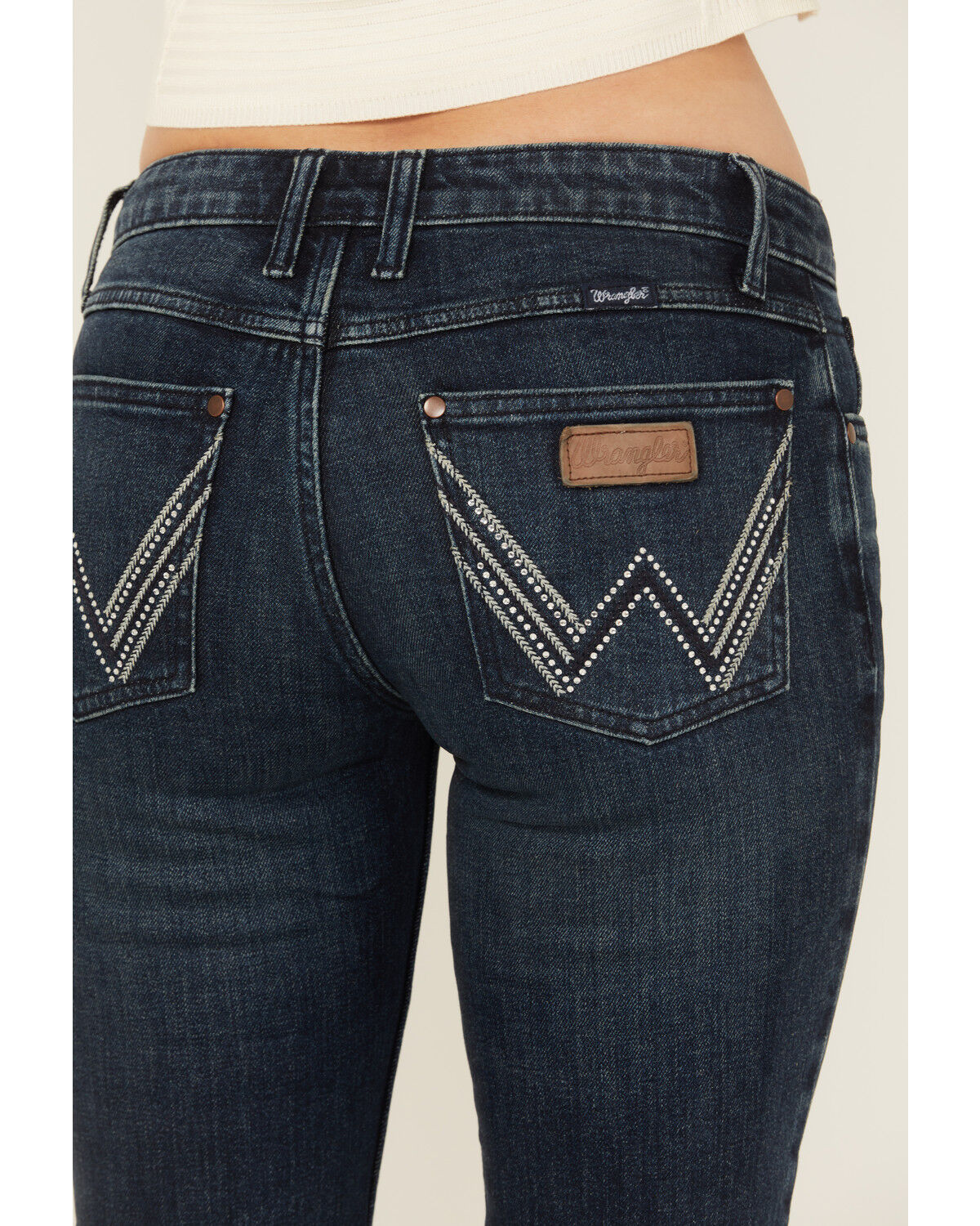 Image #2 - Wrangler Retro Women's Dark Wash Sierra Mid Rise Bootcut Stretch Denim Jeans, Dark Wash, hi-res