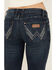 Image #2 - Wrangler Retro Women's Dark Wash Sierra Mid Rise Bootcut Stretch Denim Jeans, Dark Wash, hi-res