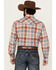 Image #4 - Wrangler Retro Men's Plaid Print Long Sleeve Snap Western Shirt, Red/white/blue, hi-res