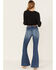 Shyanne Women's Medium Wash High Rise Eden Stretch Flare Jeans, Medium Wash, hi-res