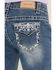 Image #4 - Shyanne Girls' Medium Wash Swirl Floral Embroidered Bootcut Stretch Denim Jeans, Blue, hi-res