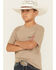 Image #4 - Wrangler Boys' Cactus Logo Short Sleeve Graphic T-Shirt, Tan, hi-res