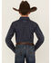 Image #4 - Ariat Boys' Team Plaid Print Long Sleeve Button-Down Western Shirt, Navy, hi-res
