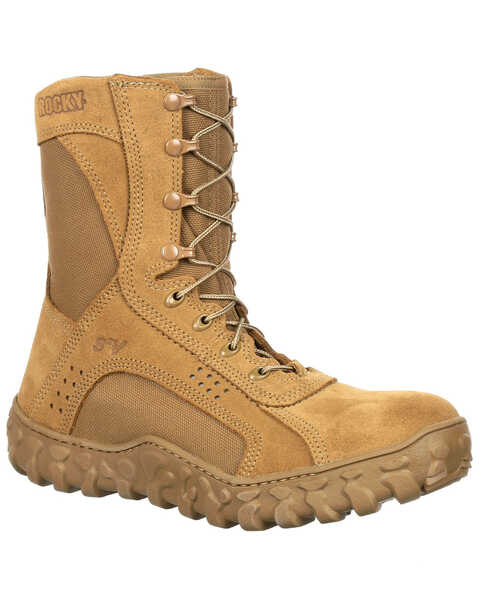 Rocky Men's S2V Tactical Military Boots - Steel Toe, Taupe, hi-res