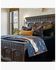 Image #1 - HiEnd Accents Saratoga Reversible Queen Size Quilt Set - 3 Piece, Navy, hi-res