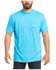 Ariat Men's Heather Turquoise Rebar Cotton Strong American Raptor Graphic Work T-Shirt, Turquoise, hi-res