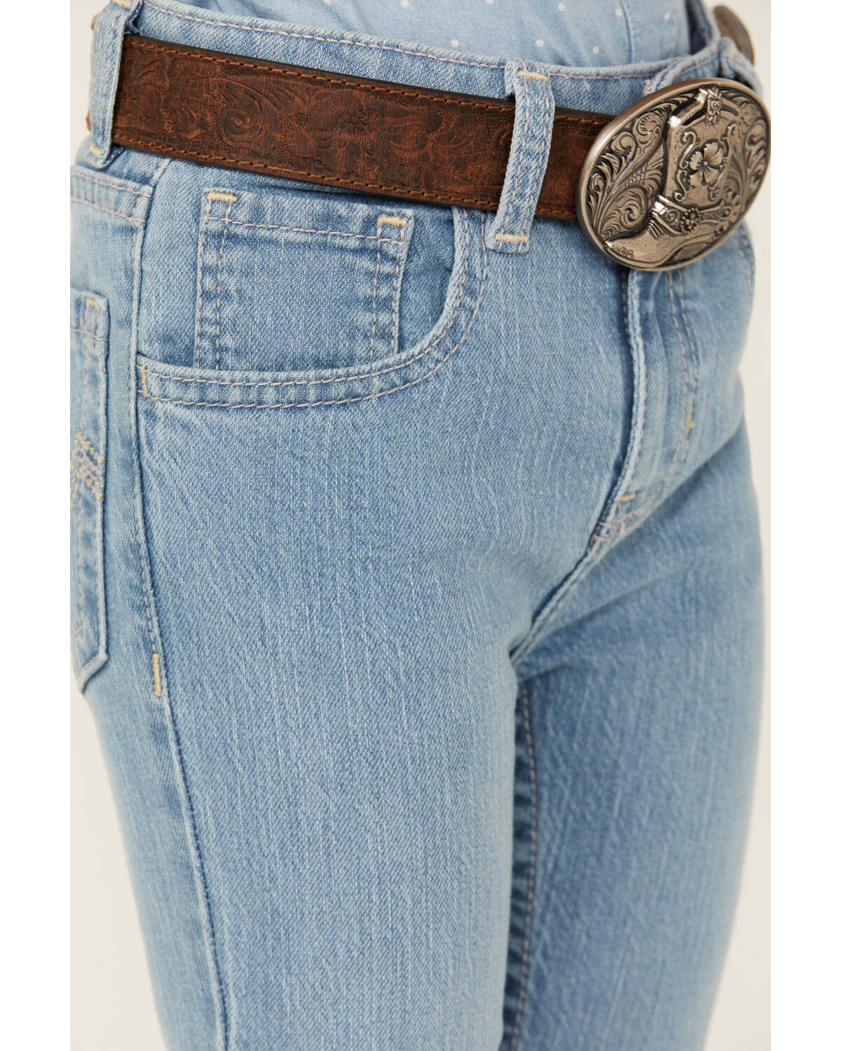 Image #2 - Shyanne Little Girls' Light Wash Riding Jeans, Light Wash, hi-res