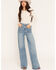 Image #1 - Ariat Women's R.E.A.L. Delaware Medium Wash High Rise Marvis Wide Leg Stretch Denim Jeans, Medium Wash, hi-res
