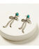 Image #1 - Shyanne Women's Bow Statement Earrings, Silver, hi-res