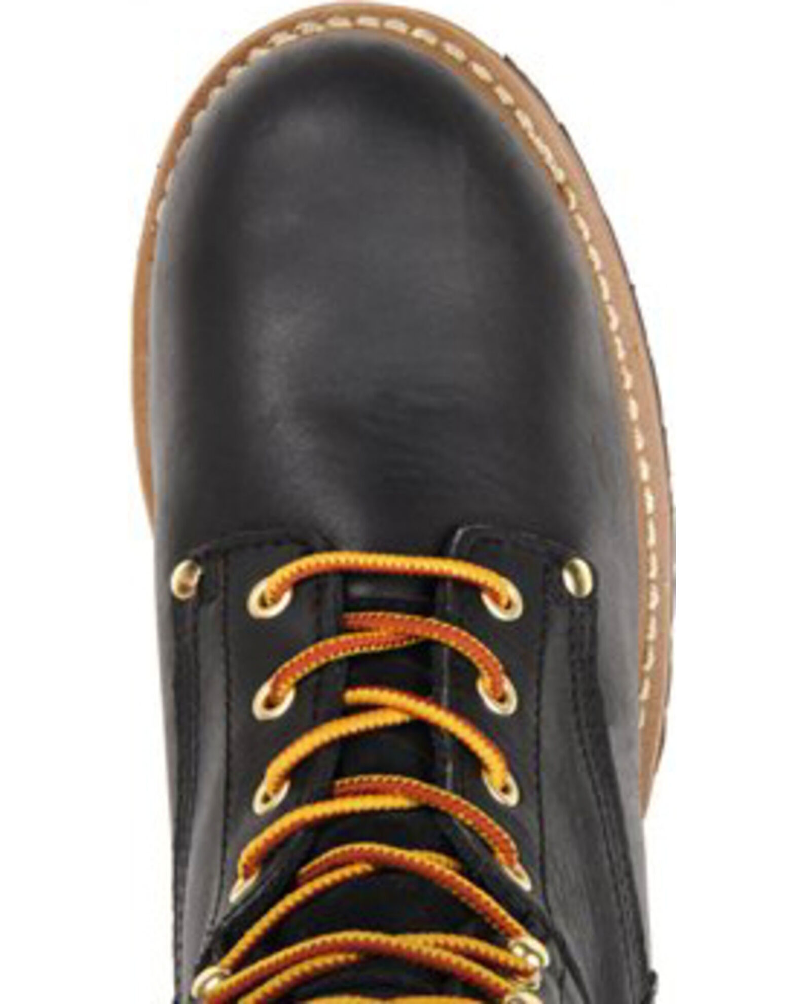Image #6 - Carolina Men's Logger Boots - Round Toe, Black, hi-res