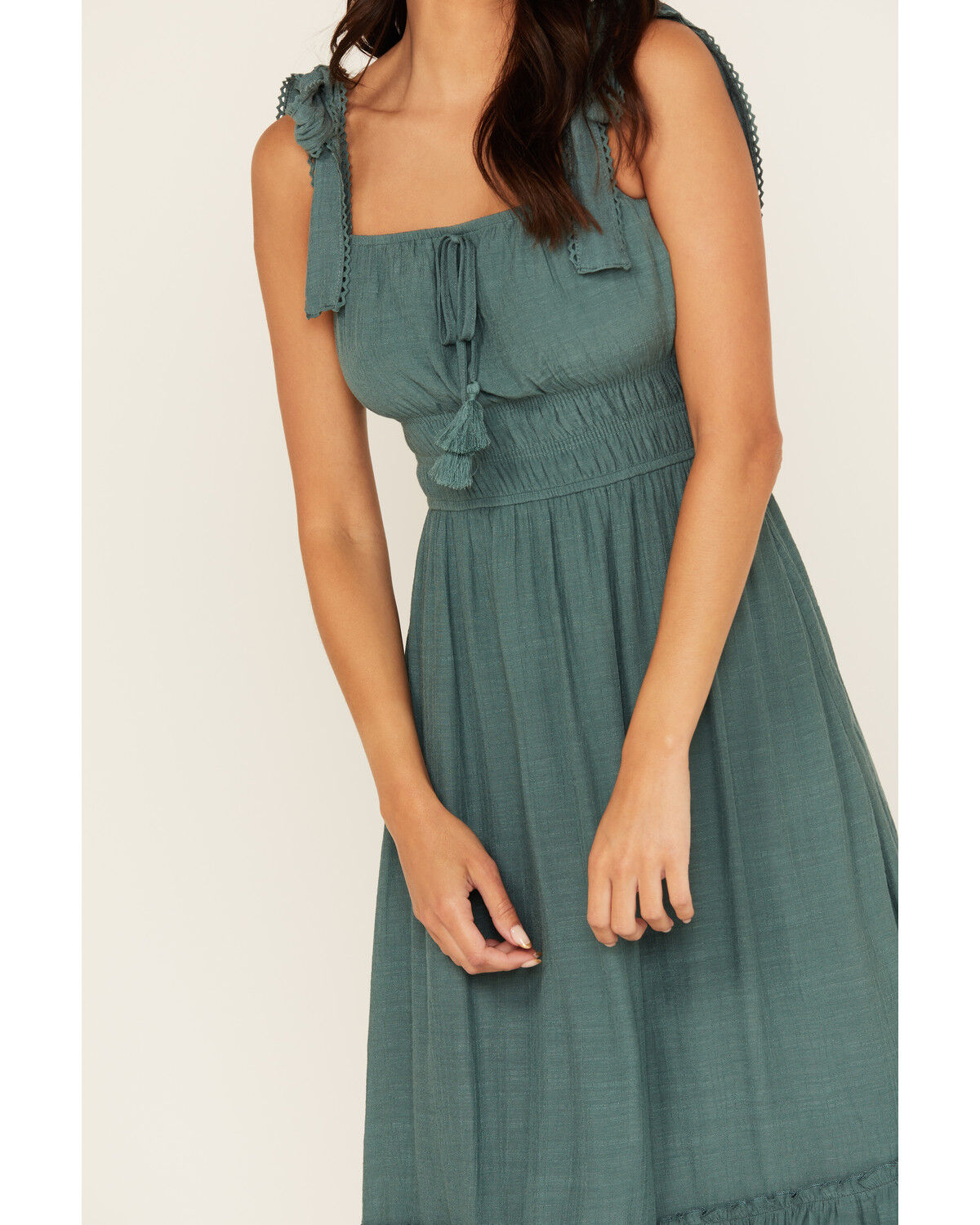 Image #3 - Trixxi Women's Smocked Waist Midi Dress, , hi-res