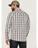 Image #4 - Moonshine Spirit Men's Burning Man Plaid Long Sleeve Snap Western Shirt, White, hi-res
