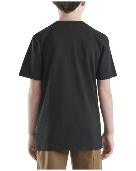 Image #3 - Carhartt Little Boys' Short Sleeve Logo Pocket T-Shirt , Black, hi-res