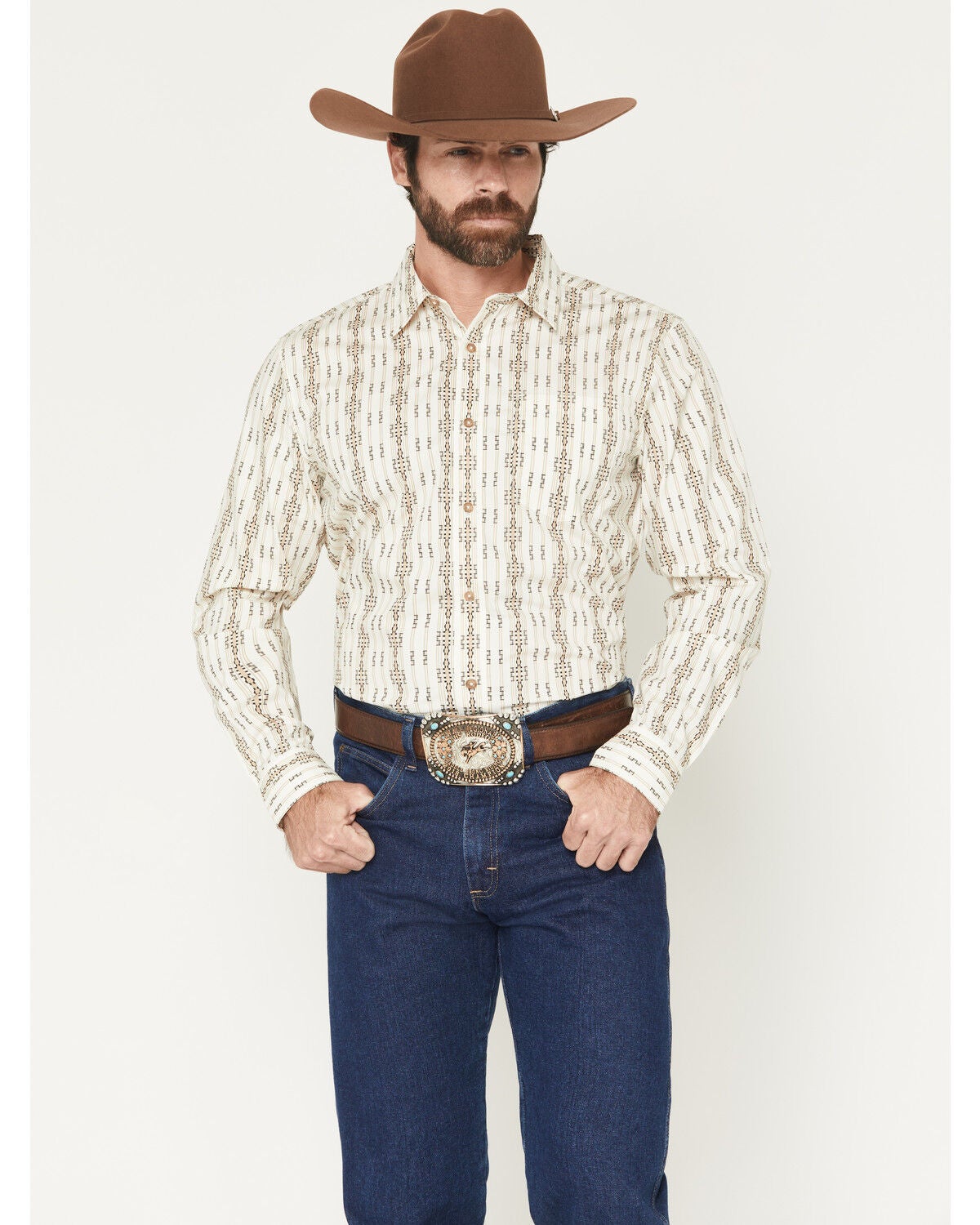 Gibson Trading Co Men's Crosby Southwestern Print Long Sleeve Button-Down Western Shirt | Sheplers