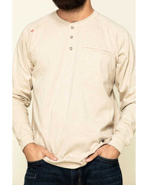 Ariat Men's FR Air Henley Soar Graphic Long Sleeve Work T-Shirt - Big & Tall, Yellow, hi-res