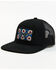 Image #1 - RopeSmart Men's Southwestern Rec Patch Mesh-Back Black Ball Cap, Black, hi-res