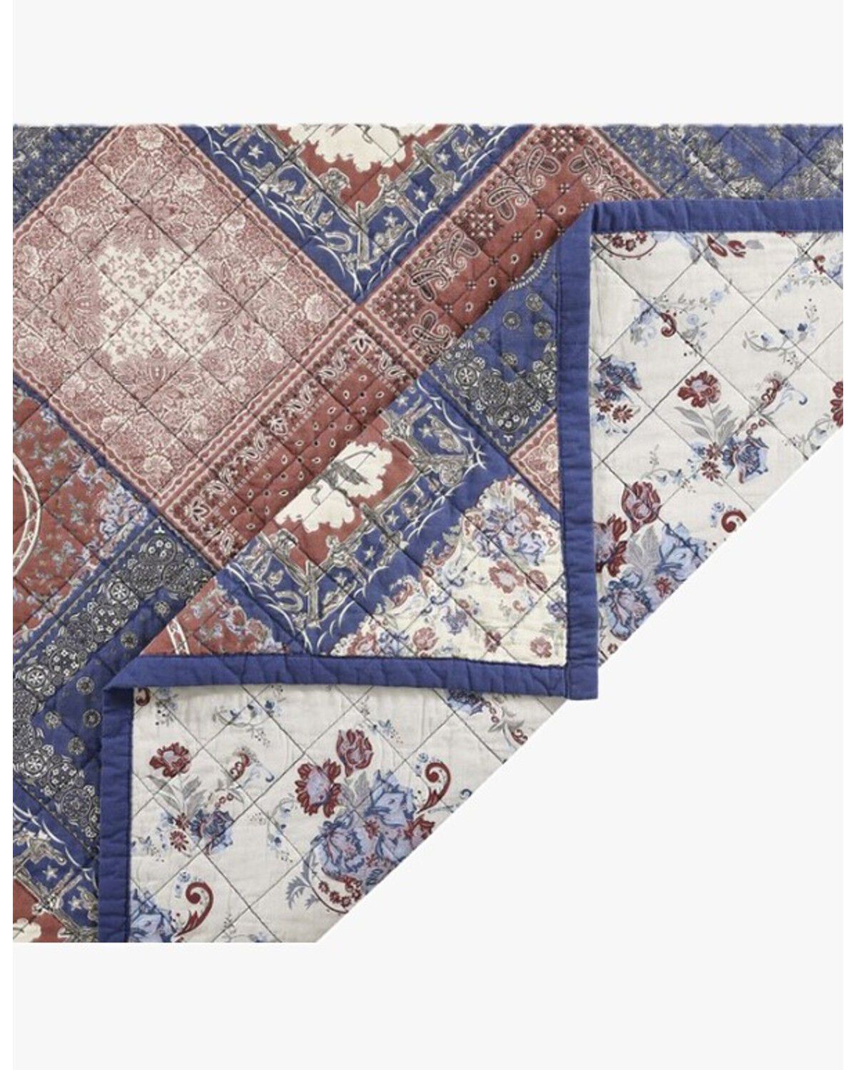 Image #4 - HiEnd Accents Patchwork Bandana Reversible Queen Size Quilt Set - 3 Piece, Multi, hi-res