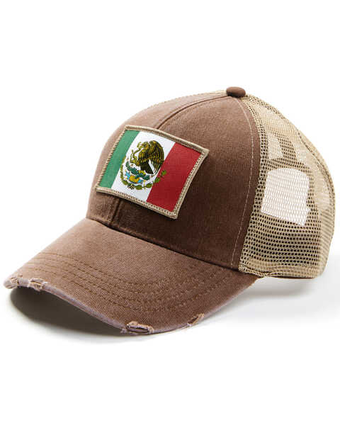 Cody James Men's Viva Mexico Embroidered Ball Cap , Brown, hi-res