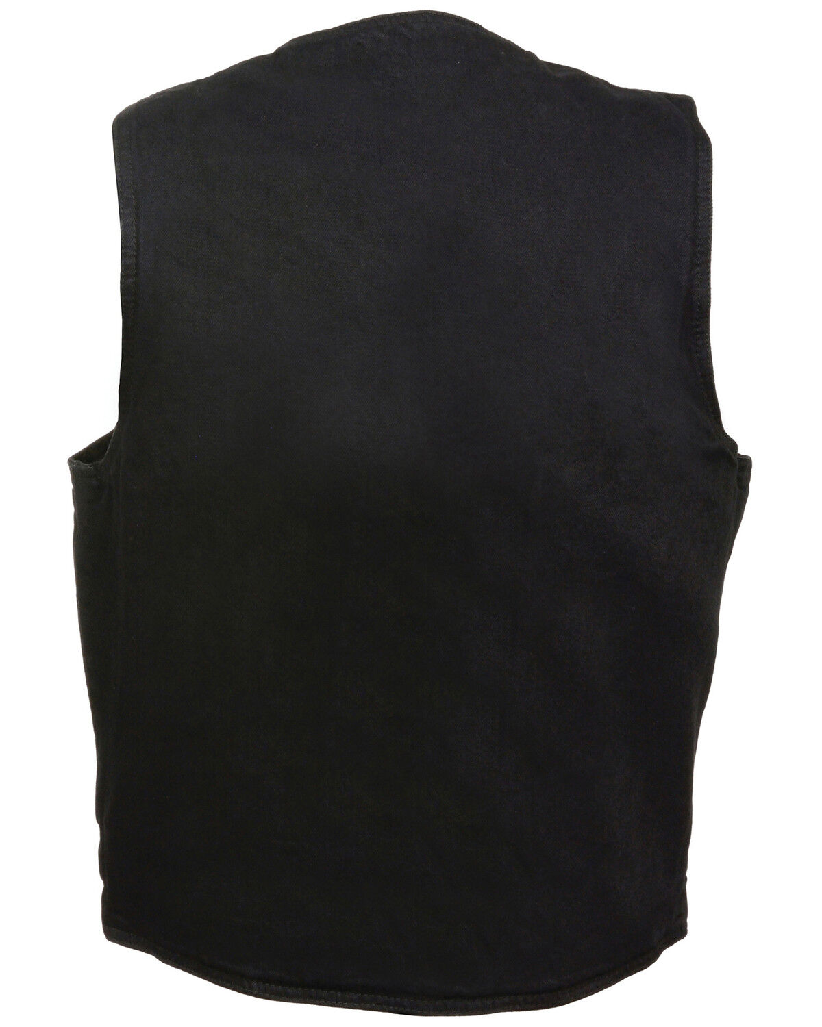 Image #2 - Milwaukee Leather Men's 3X Classic Snap Front Denim Biker Vest, , hi-res