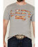 Image #3 - Lazy J Ranch Wear Men's Southwestern Fill Logo Short Sleeve Graphic T-Shirt, Grey, hi-res