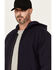 Image #2 - Hawx Men's FR Fleece Hooded Jacket, Navy, hi-res