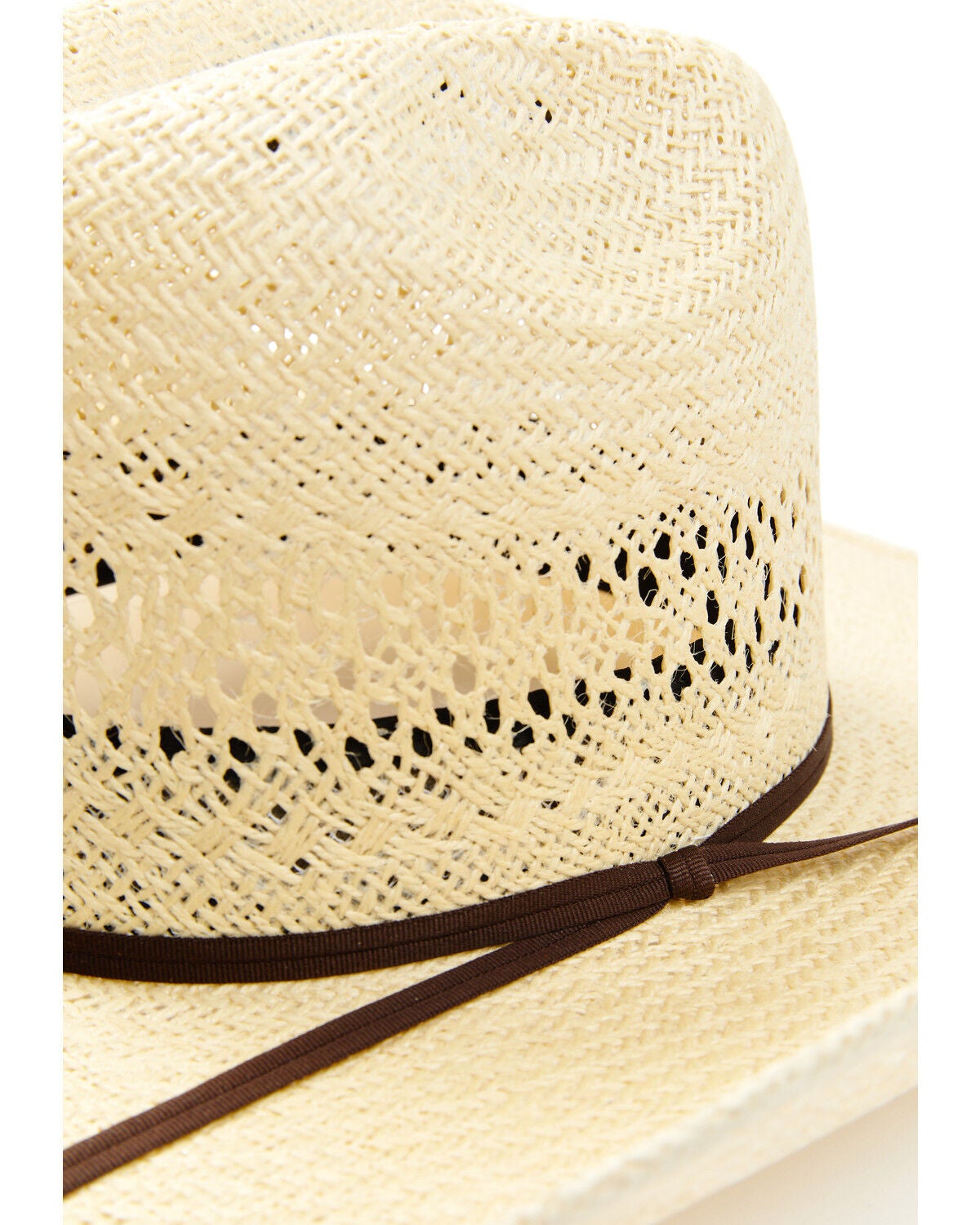 Rodeo King Chapeau de cowboy en paille avec couronne ouverte en jute 11