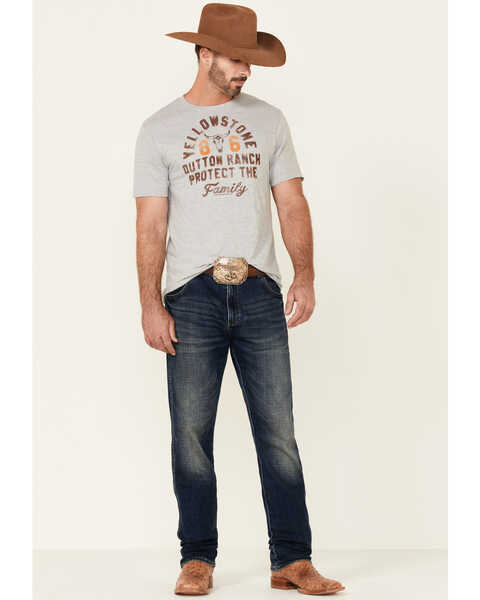 Image #2 - Paramount Network’s Yellowstone Men's Dutton Ranch Protect The Family Graphic Short Sleeve T-Shirt , , hi-res
