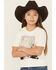Image #1 - Shyanne Girls' Real Felt Scenic Short Sleeve Graphic Tee, Cream, hi-res