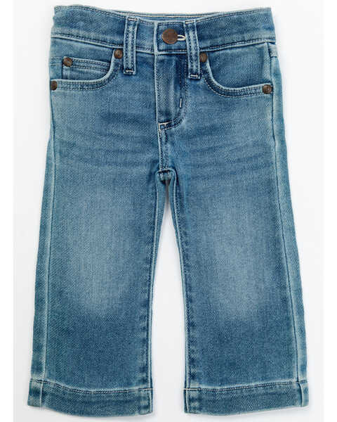 Wrangler Infant Girls' Light Wash Trouser Denim Jeans, Blue, hi-res