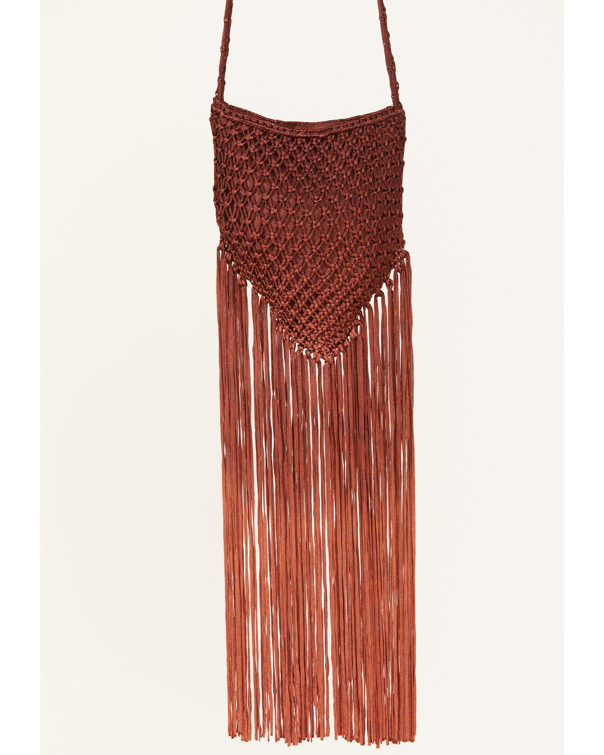 Image #3 - Idyllwind Women's Sevilla Macrame Crossbody Bag, Maroon, hi-res