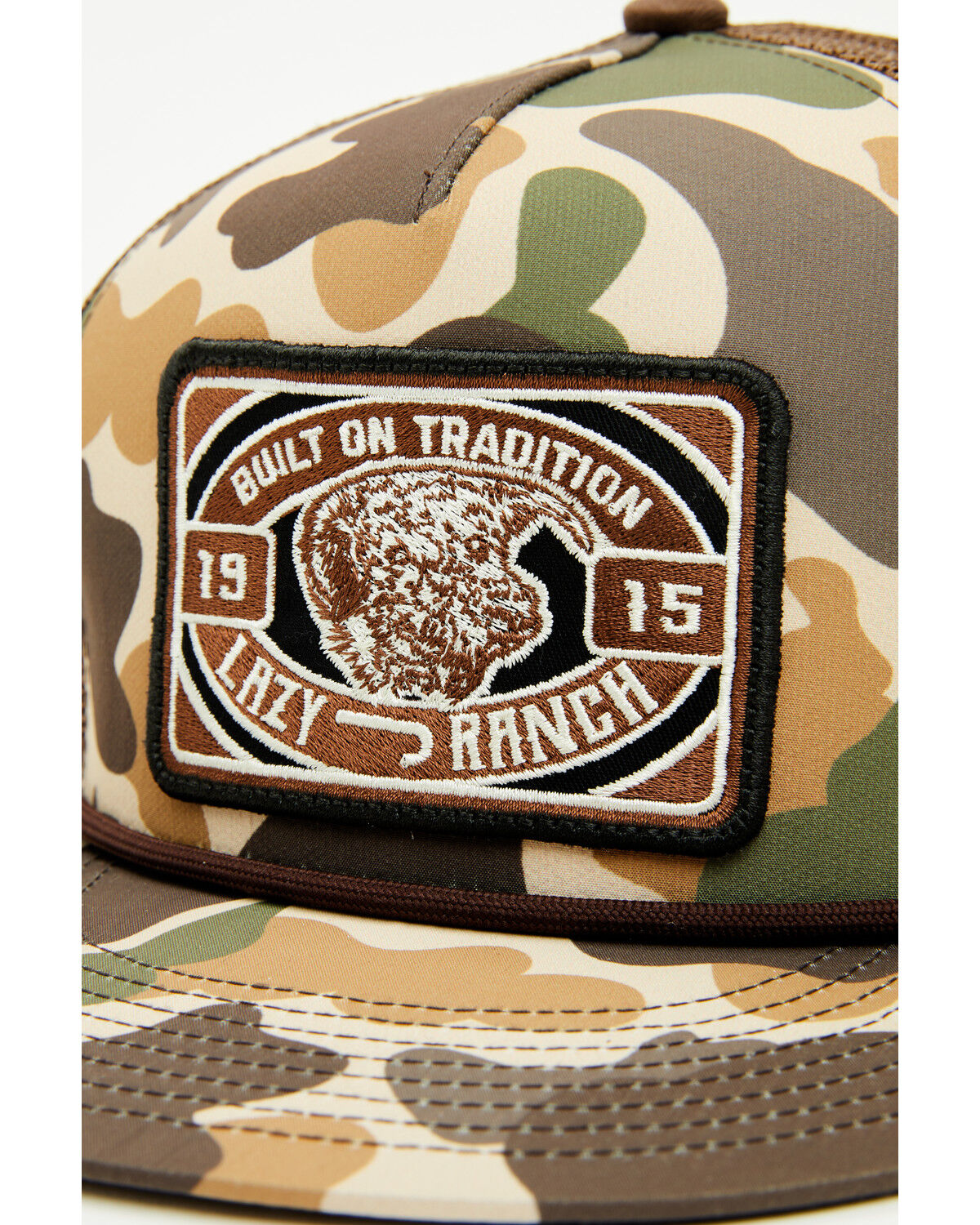 Image #2 - Lazy J Ranch Wear Men's Camo Drive Line Ball Cap, Camouflage, hi-res
