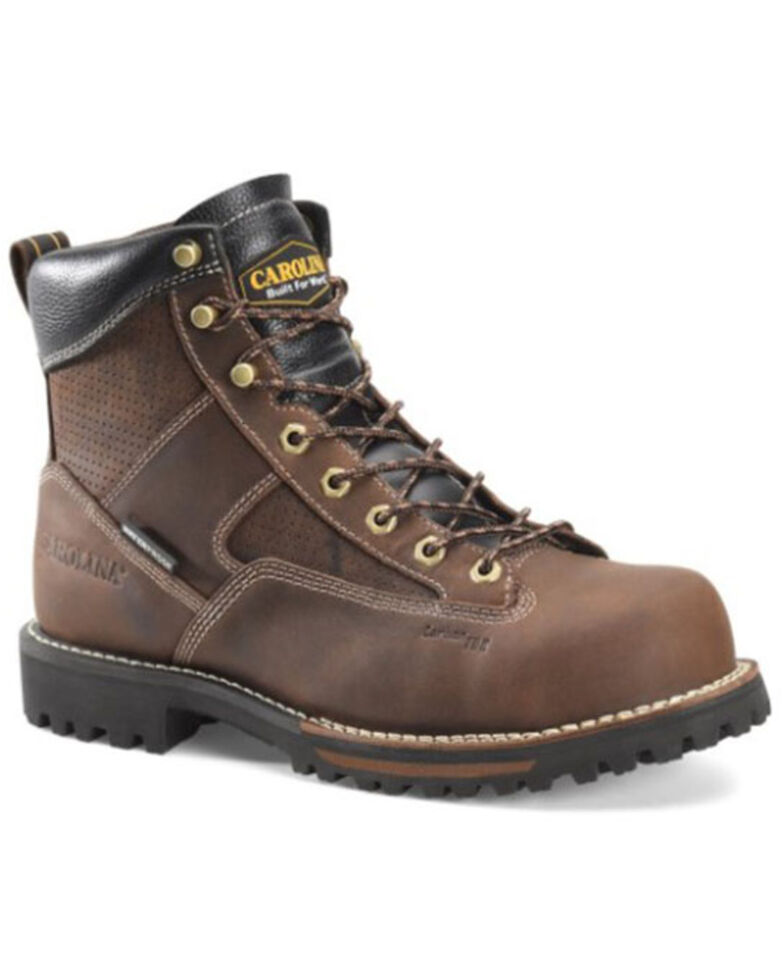 Carolina Men's Calyon Waterproof Work Boots - Carbon Toe, Brown, hi-res