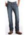 Image #2 - Ariat Men's FR M4 Inherent Basic Low Rise Bootcut Jeans, Dark Blue, hi-res