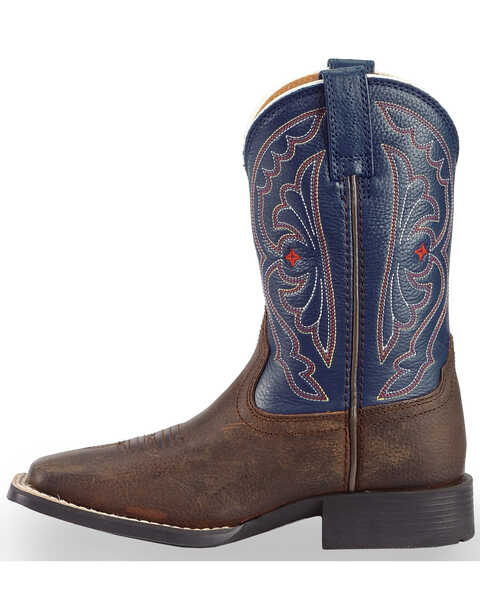 Ariat Boys' Quickdraw Western Boots - Square Toe, Brown, hi-res
