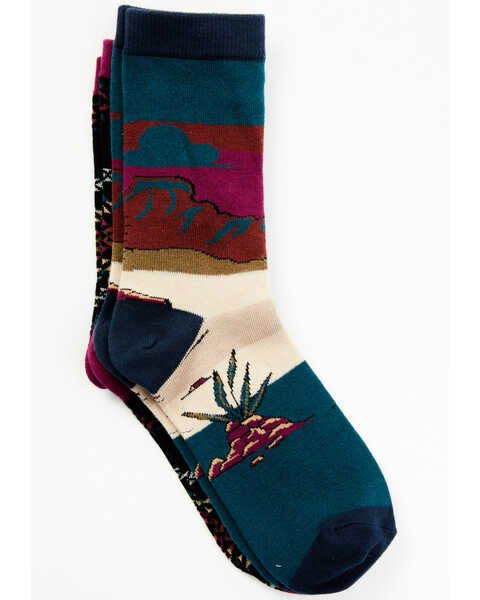 Shyanne Women's Desert Hills 2-Pack Socks, Multi, hi-res