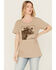 Image #1 - Ariat Women's Cow Short Sleeve Graphic Tee, Oatmeal, hi-res
