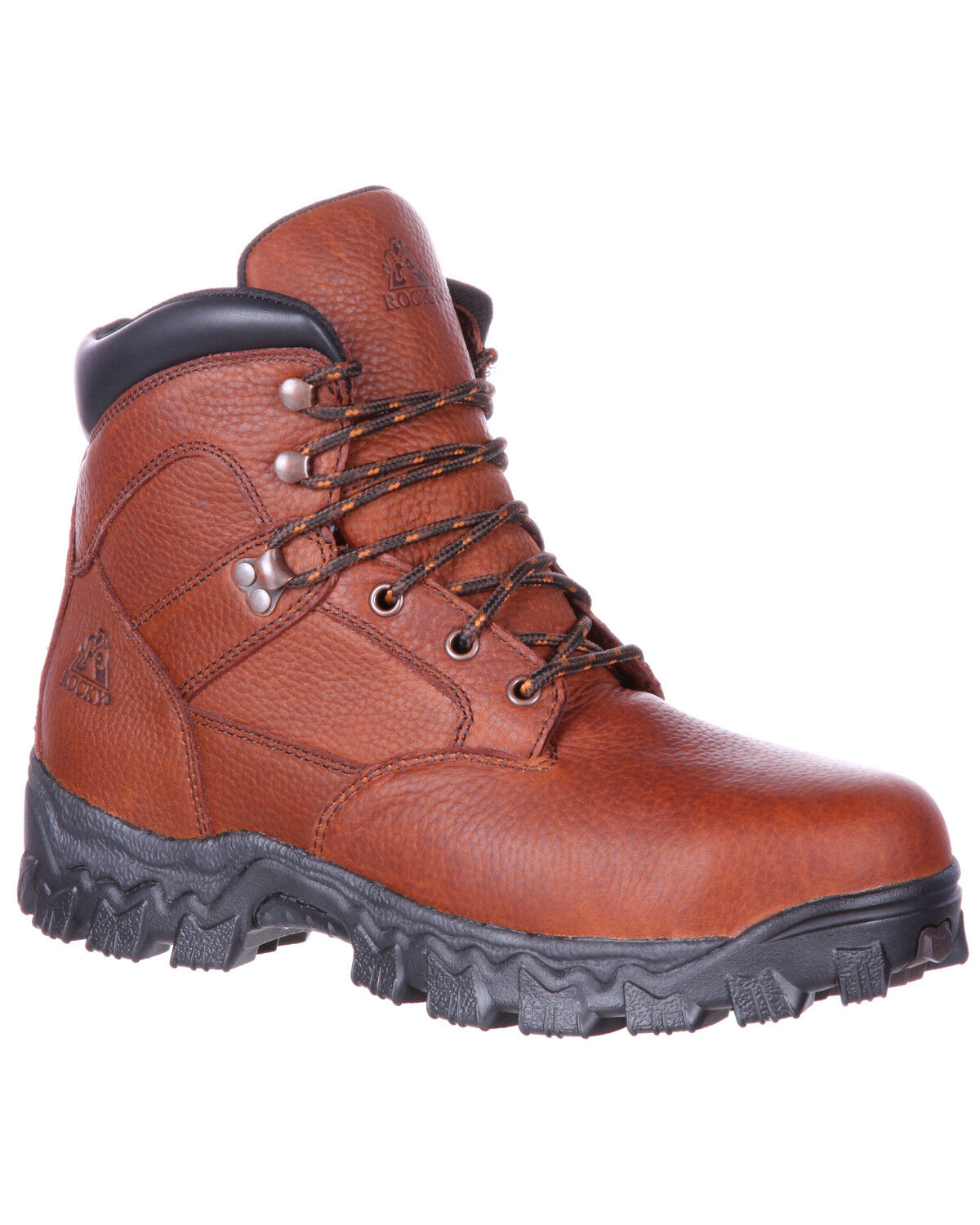 Image #1 - Rocky Men's Alpha Force Fully Puncture-Resistant Waterproof Work Boots - Steel Toe, Brown, hi-res