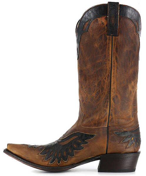 Image #3 - Moonshine Spirit Men's Eagle Overlay Western Boots - Snip Toe, , hi-res