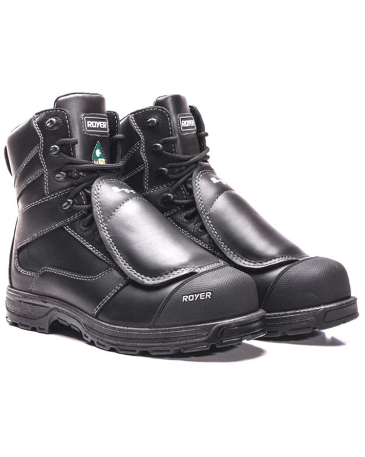 Image #1 - ROYER Men's Agility Realflex Work Boots - Composite Toe, Black, hi-res