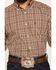 Image #3 - Ariat Men's Rease Plaid Print Long Sleeve Button-Down Western Shirt, Brown, hi-res