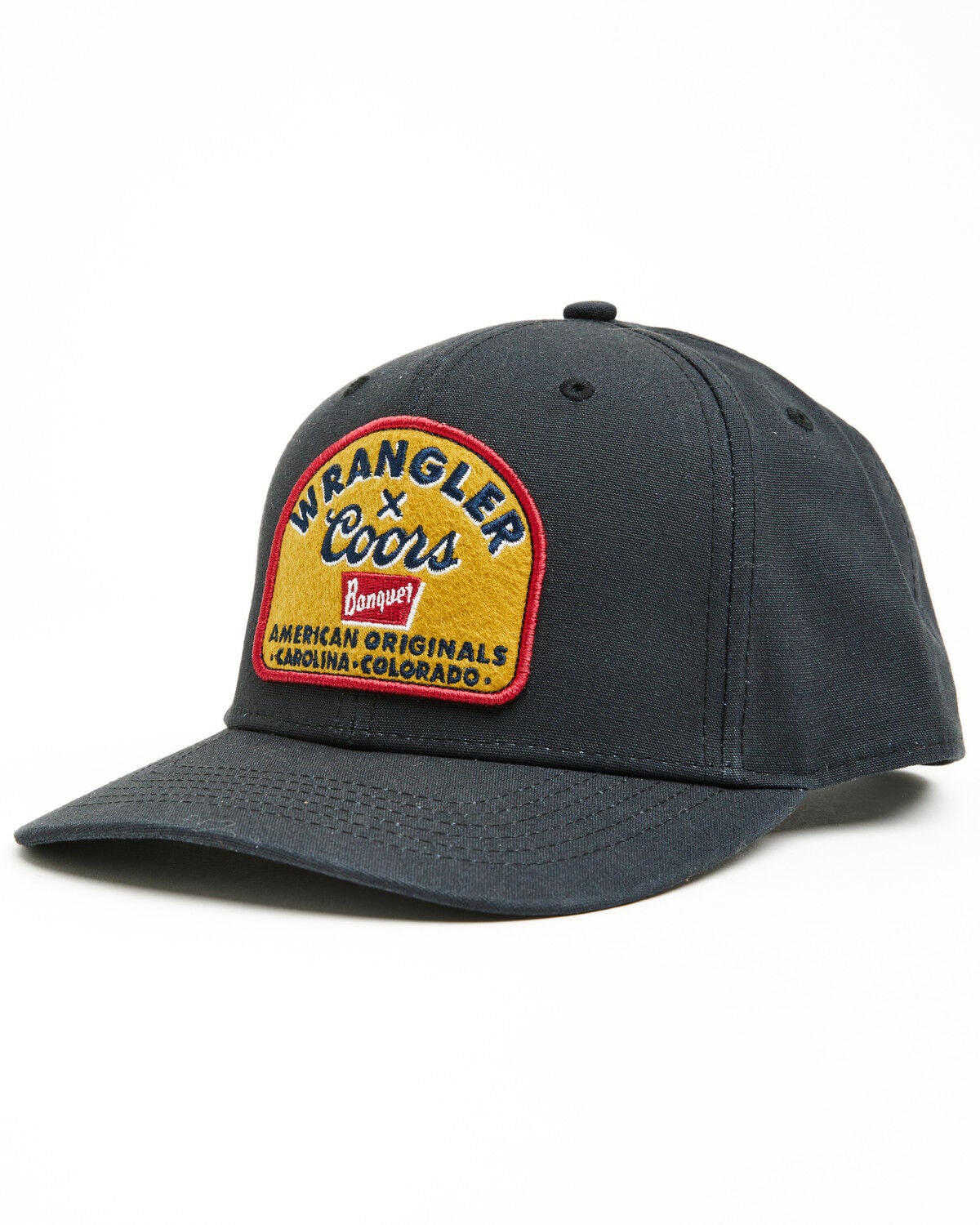 Wrangler X Coors Banquet Logo Patch Ball Cap, Black, hi-res
