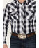 Image #3 - Wrangler Men's Plaid Print Long Sleeve Snap Western Shirt, Black, hi-res