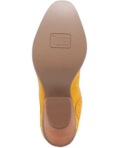 Image #7 - Dingo Women's Sugar Bug Suede Fashion Booties - Medium Toe , Yellow, hi-res