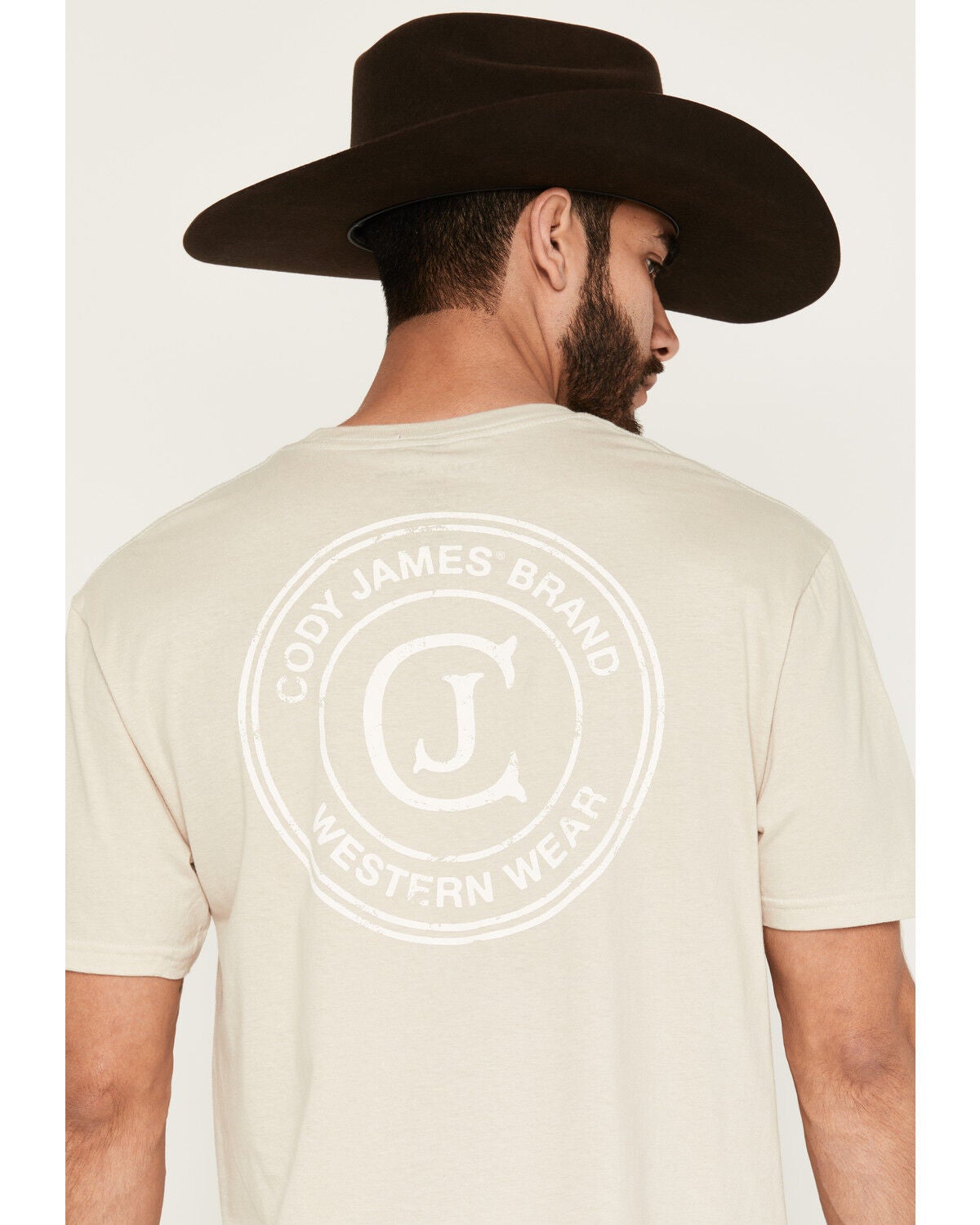 Image #4 - Cody James Men's Logo Short Sleeve Graphic T-Shirt, Sand, hi-res