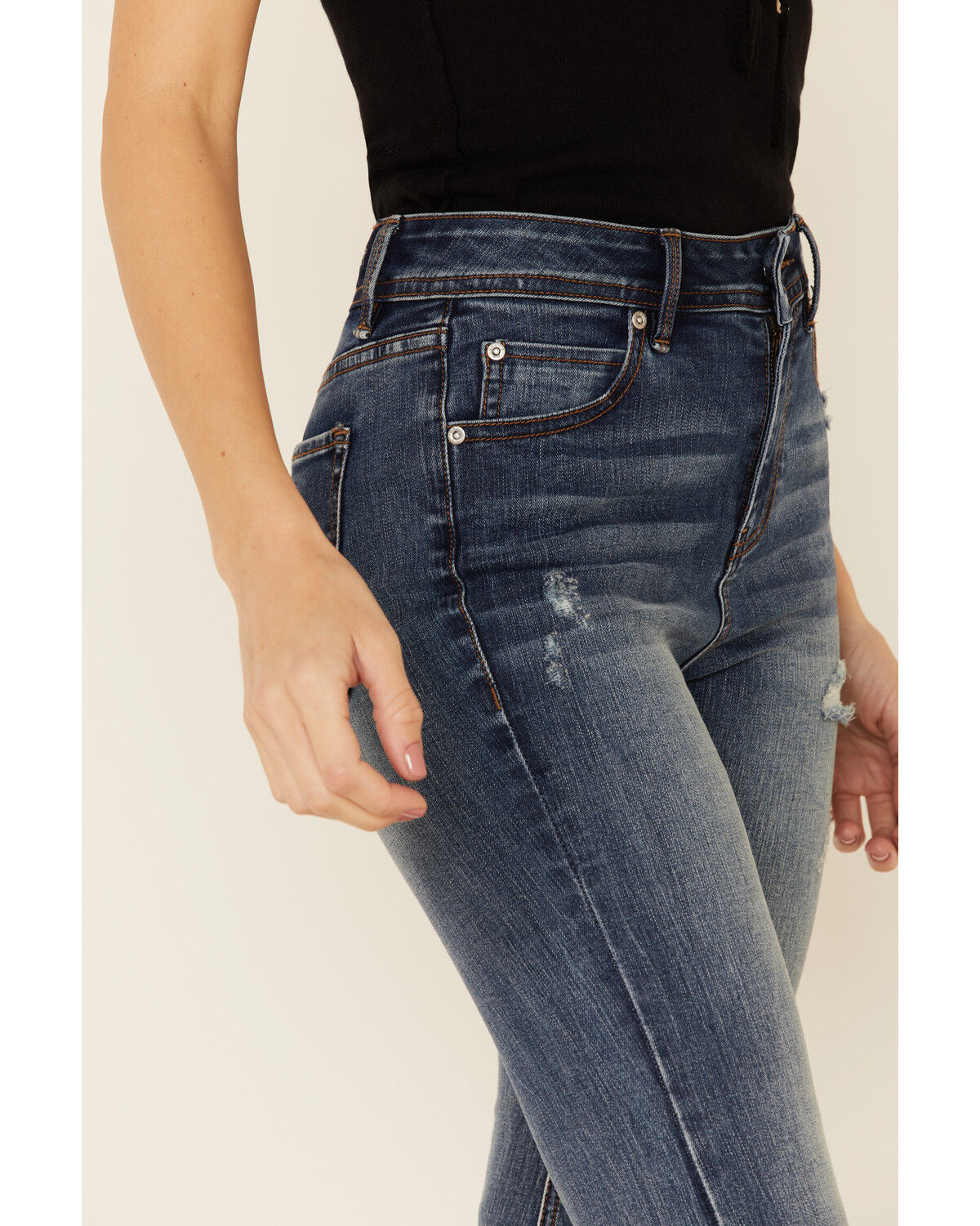 Image #3 - Grace in LA Women's 3-Layer Insert Flare Leg Jeans, , hi-res